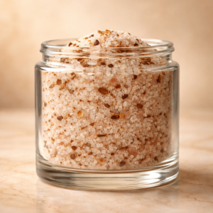 Lakshmi-abundance bath salt-glass-jar-with-saffron