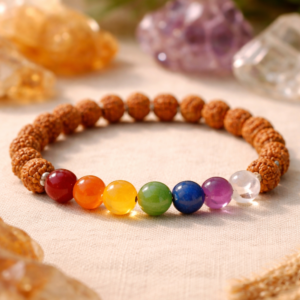Panchmukhi Rudraksha-7-Chakra-Bracelet-for-Spiritual-Protection