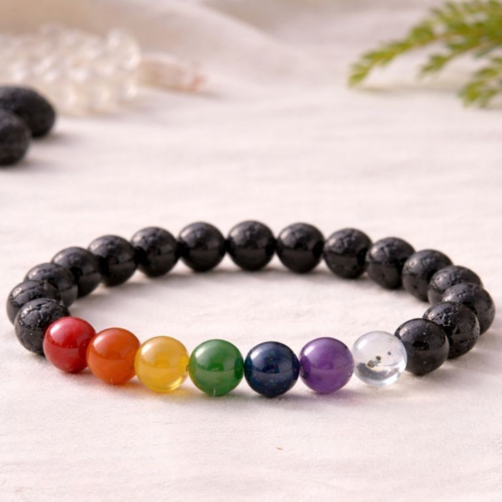 7-Chakra-Bracelet-with-8mm-Lava Stone