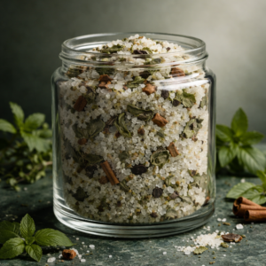 The-Magnet-Abundance Bath Salt-Glass-Jar-Green-Sea-Salt