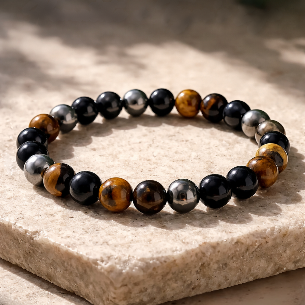 Black Tourmaline, Hematite & Tiger’s Eye