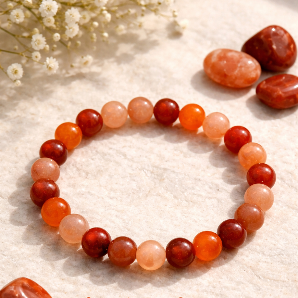 Warrior-Bracelet-Carnelian-Sunstone-Red-Jasper-Close-Up